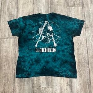 Atreyu cyber y2k skull t shirt